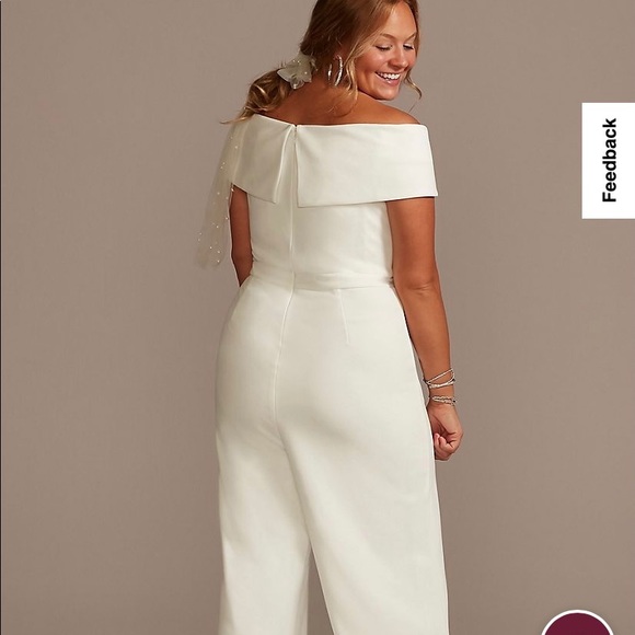 Brand New Bridal Jumpsuit with belt - Picture 2 of 3